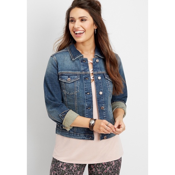 Maurices Jackets & Blazers - Maurices medium wash denim jacket size 0 blue
